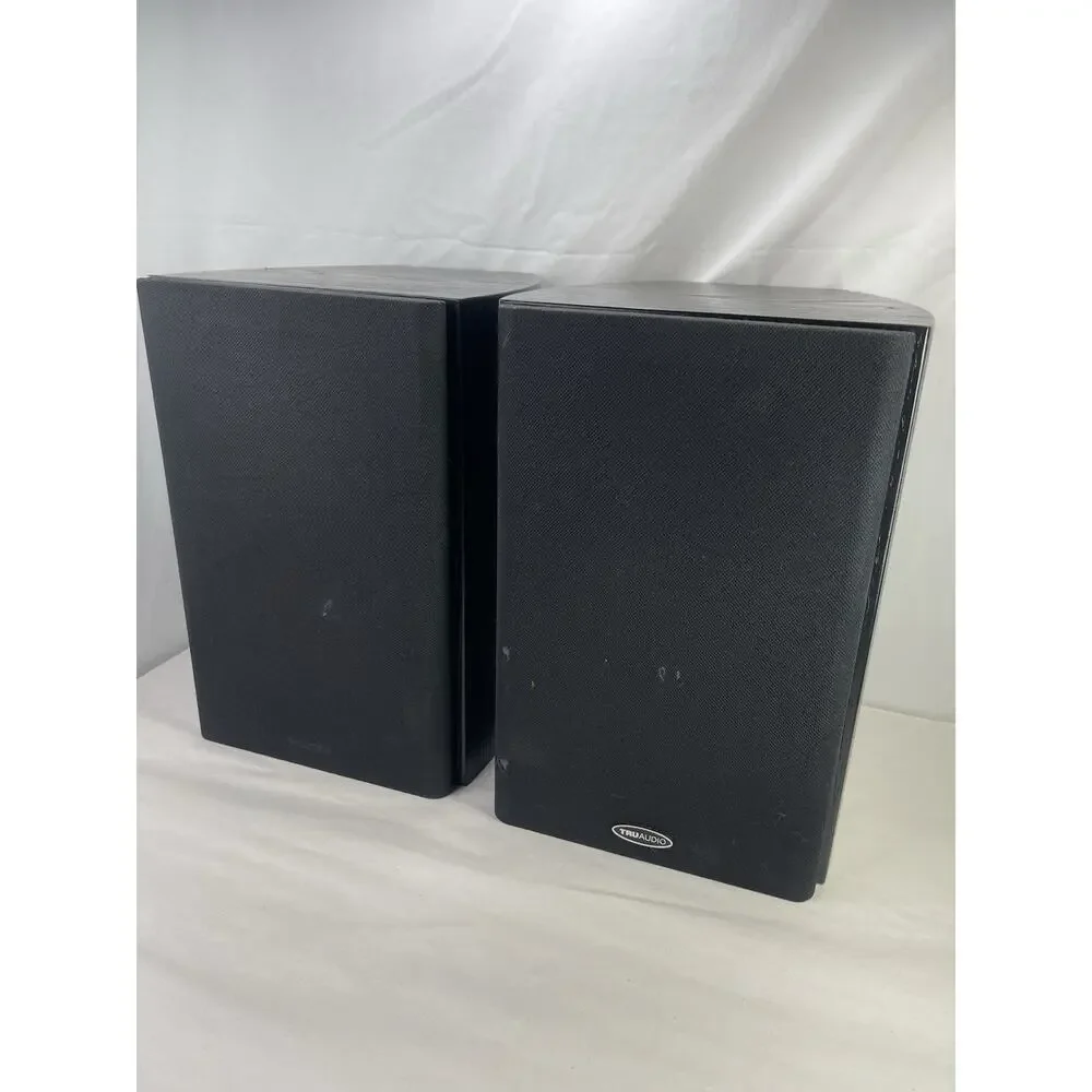TruAudio TC-165 M Bookshelf Speakers Pair Black TRU Cinema 8 Ohm TESTED